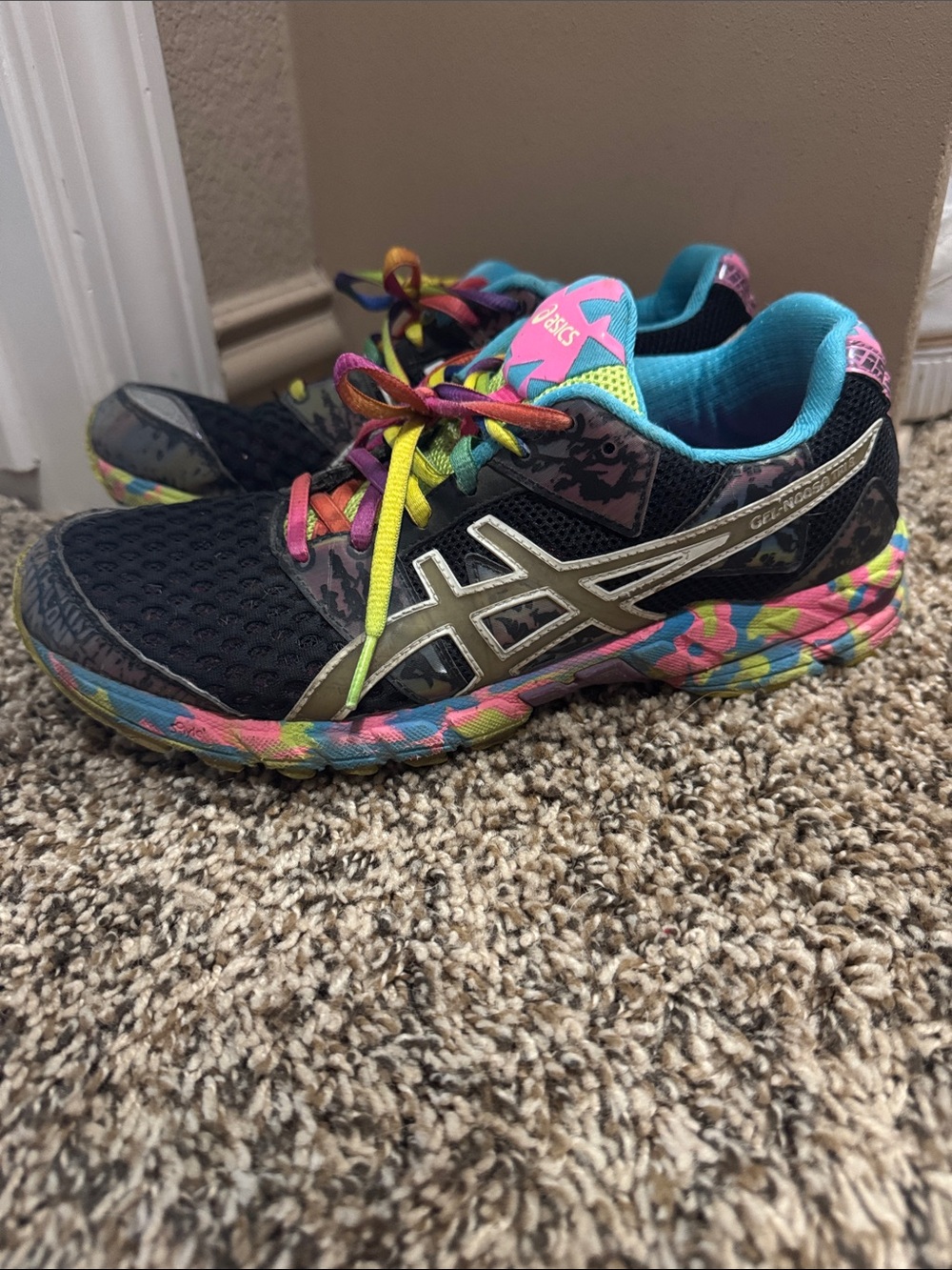 ASICS Women’s Black Multicolor Running Shoes